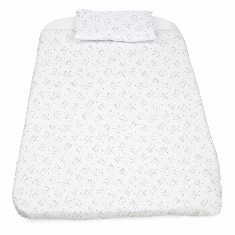 Chicco- Juego de Sábanas para Cuna Forever Bear Grey