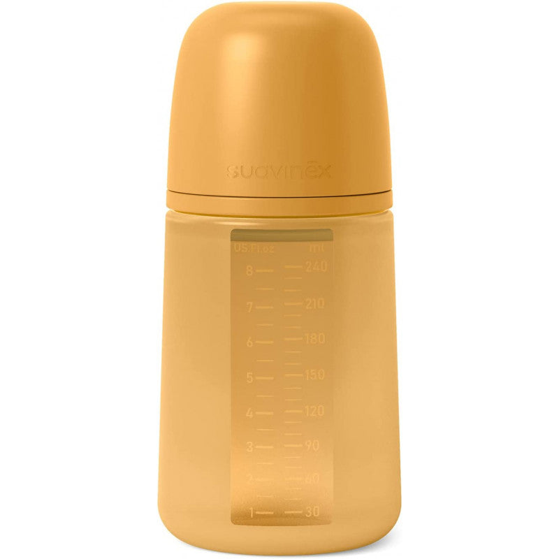 Suavinex - Biberón de silicona de 240 ml - Colour Essence Mango