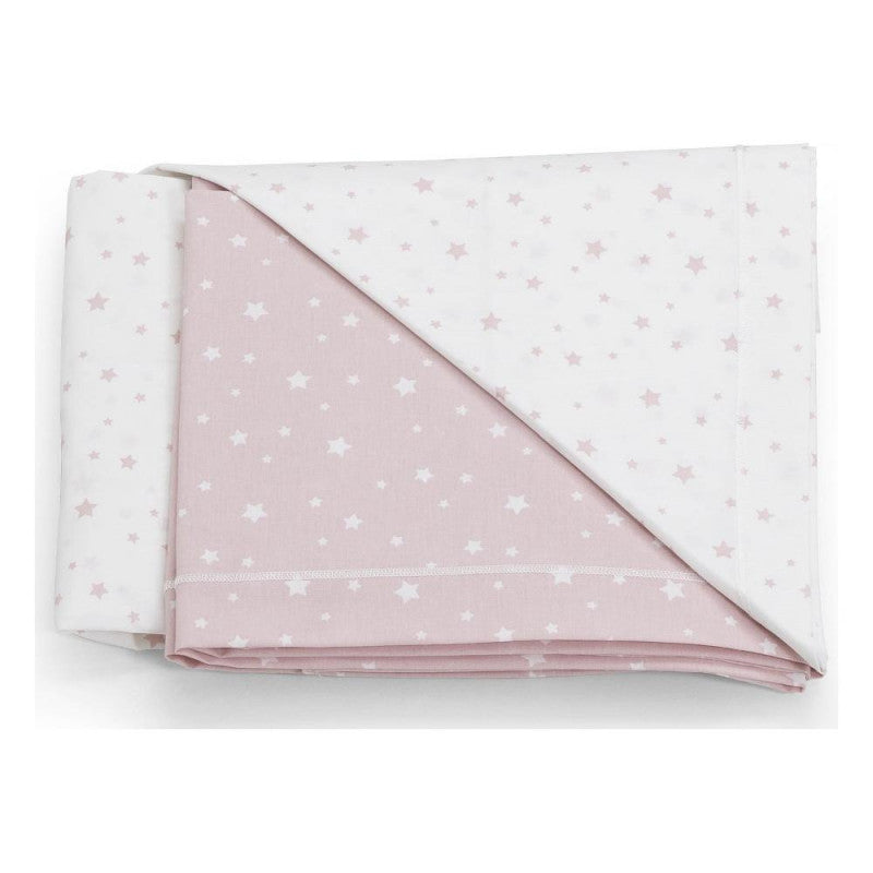 Juego de Sábanas para Cuna Rosa