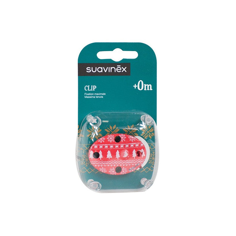 Suavinex Soother Holder - Winter Edition Red