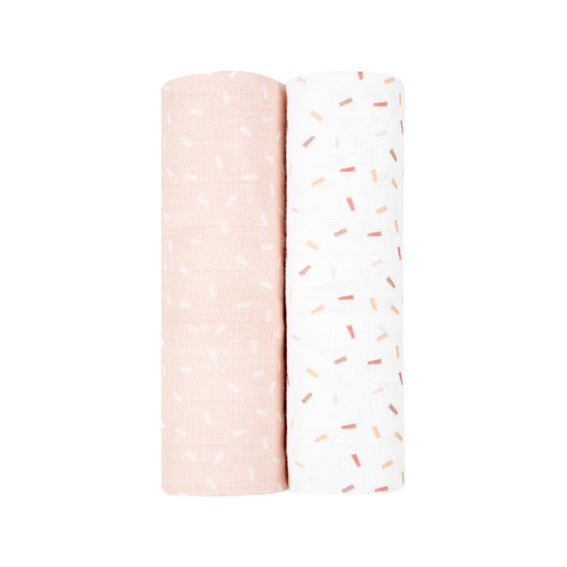 Kikka Boo - Set de 2 muselinas de algodón - Rosa