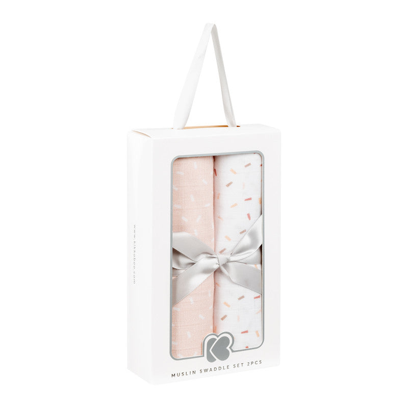 Kikka Boo - Set de 2 muselinas de algodón - Rosa