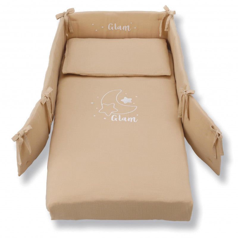 Glammy Duvet and Bumper Set in Cotton Muslin