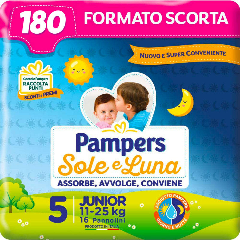 Pañales Pampers Sole e Luna Talla 5 - Paquete Ahorro