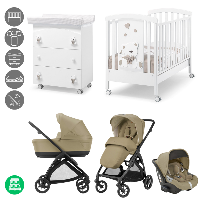 Kit de dormitorio Erbesi Tato y Trio Electa Inglesina