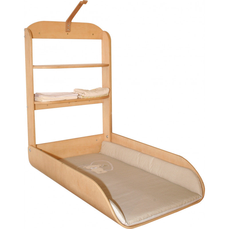 Cambiador de pared con 2 estantes - Natural Liebhabaer