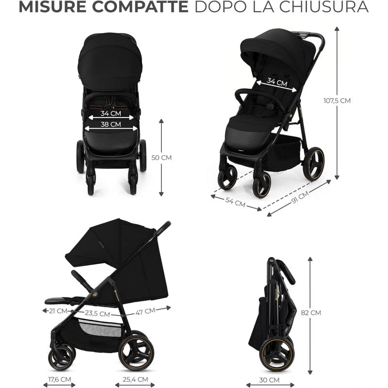 Cochecito Kinderkraft Trig Onyx Black