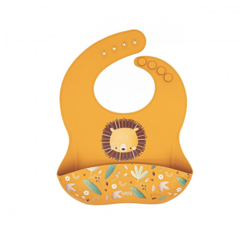 Babero de bolsillo de silicona Chompy Lion