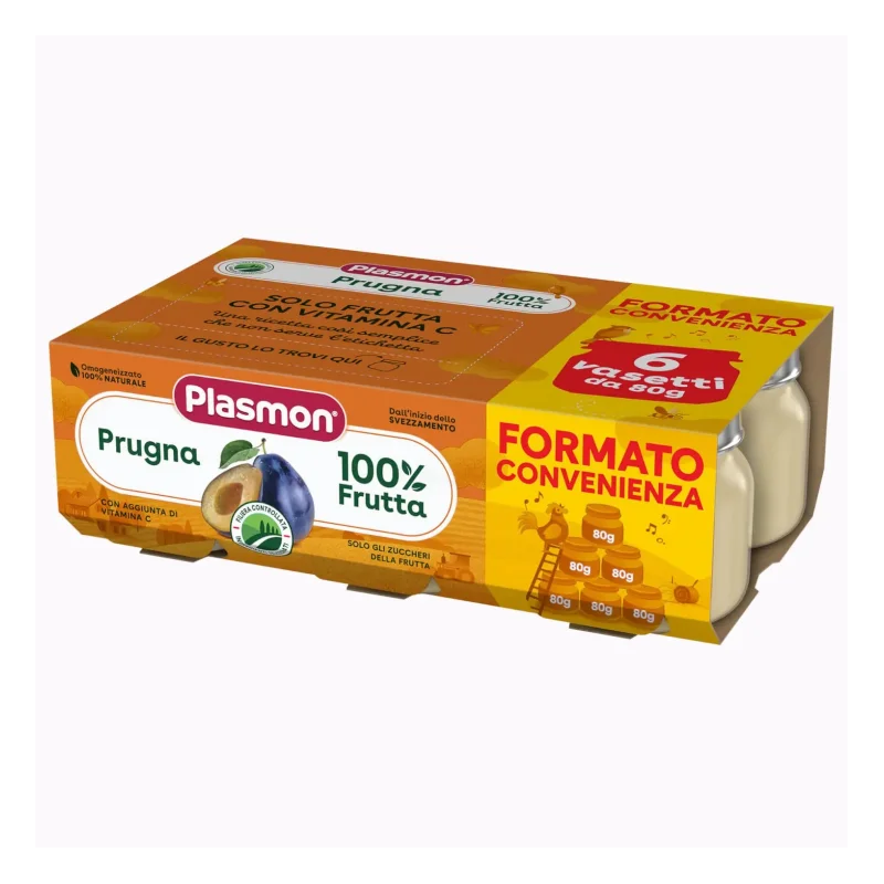 Tarrito de ciruela Plasmon - 6 unidades x 80 g