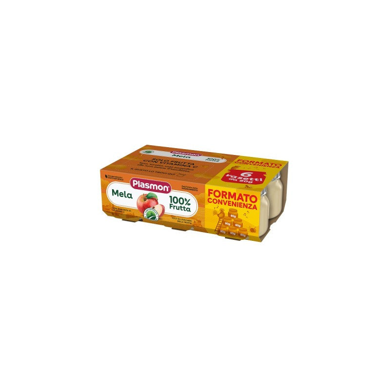 Tarrito de manzana Plasmon - 6 unidades de 80 g