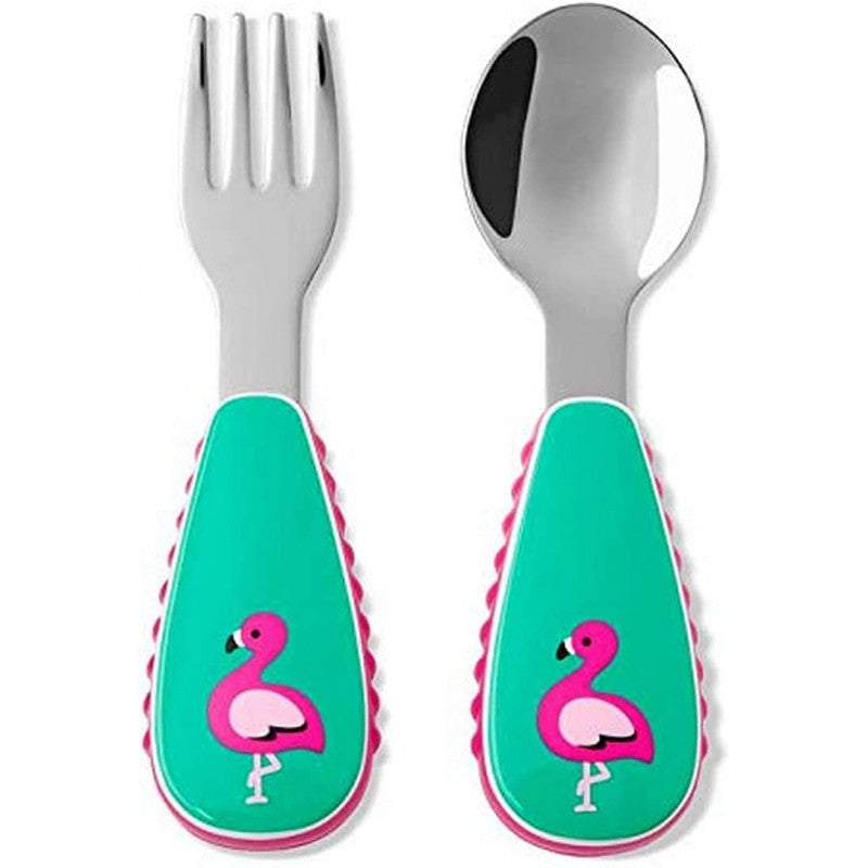 Skip Hop Stainless Steel Utensils - Flamingo