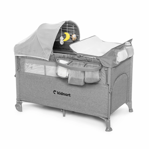 Cunas de viaje Kidnort Stugan Light Grey