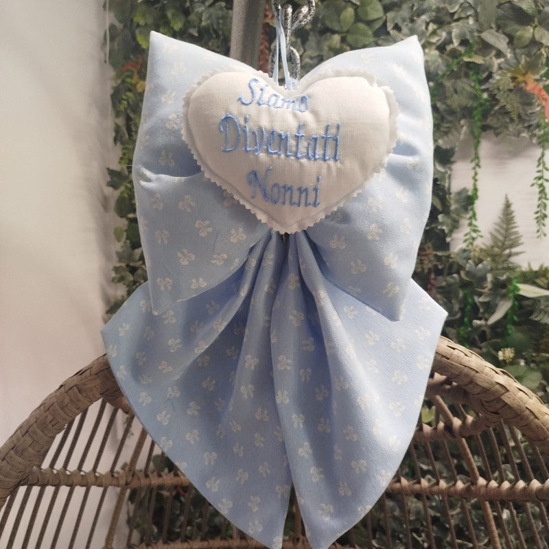 Blue Birth Bows We've become Grandparents