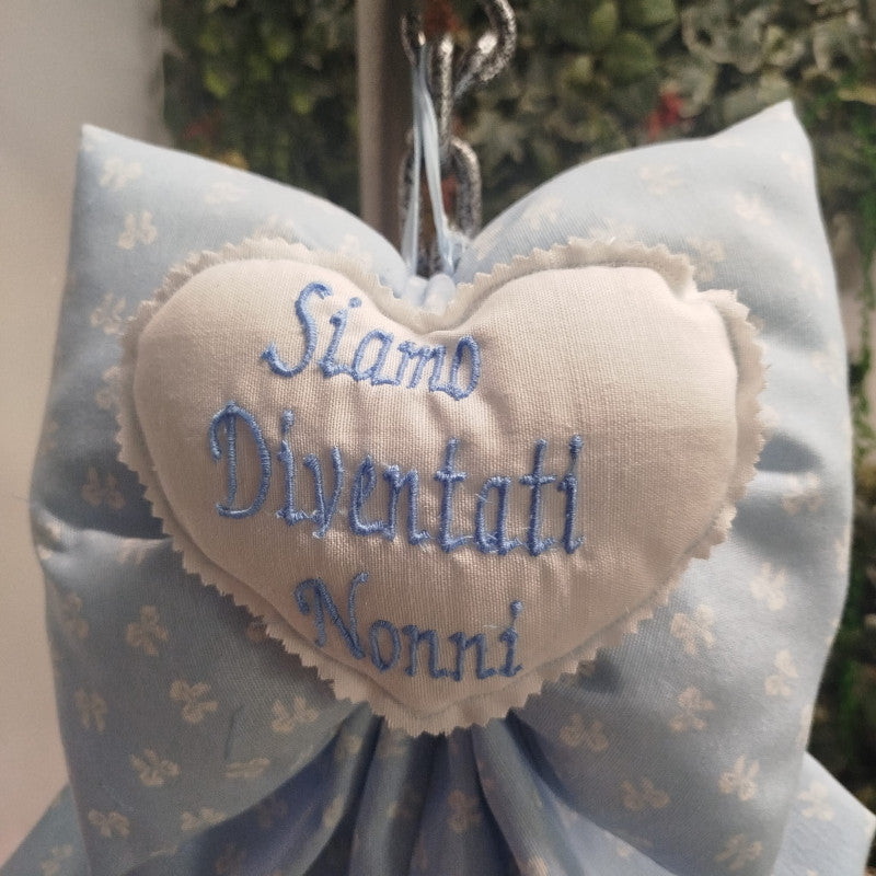 Blue Birth Bows We've become Grandparents