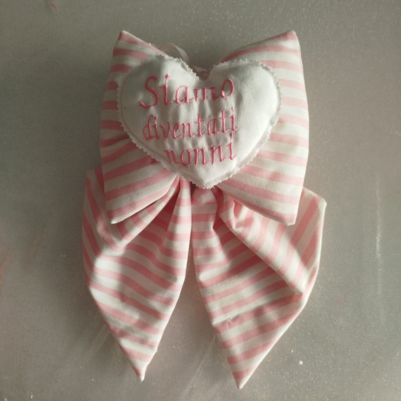 Pink Birth Bows We've Become Grandparents