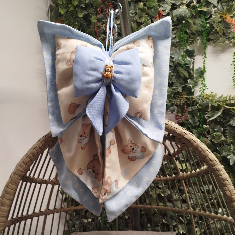 Handmade Blue Bear Birth Bows