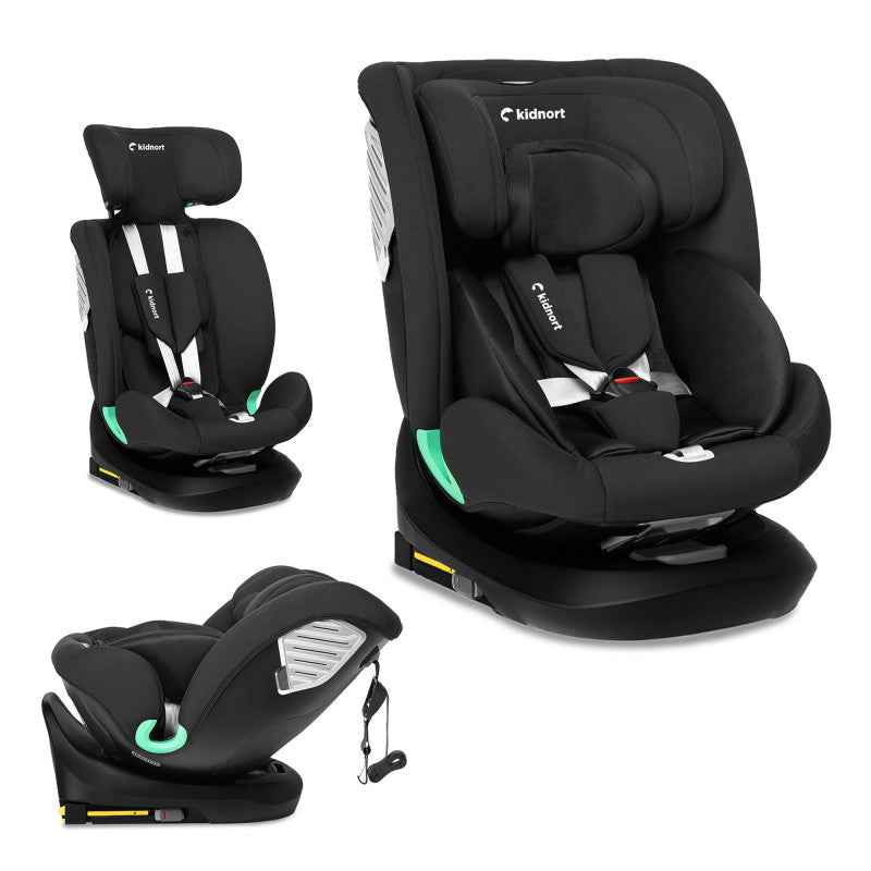 Silla de coche Radjur con Top Tether Black - Kidnort