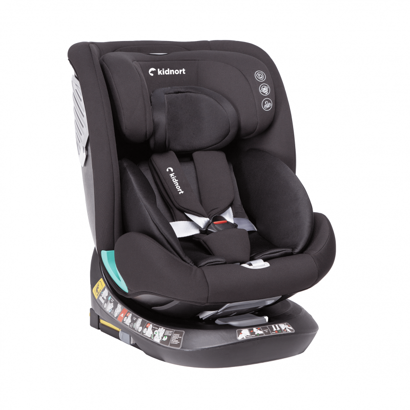 Silla de coche Radjur con Top Tether Black - Kidnort