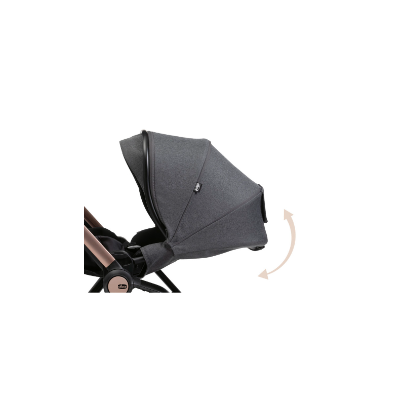 Canopy For Chicco Stroller Black Satin