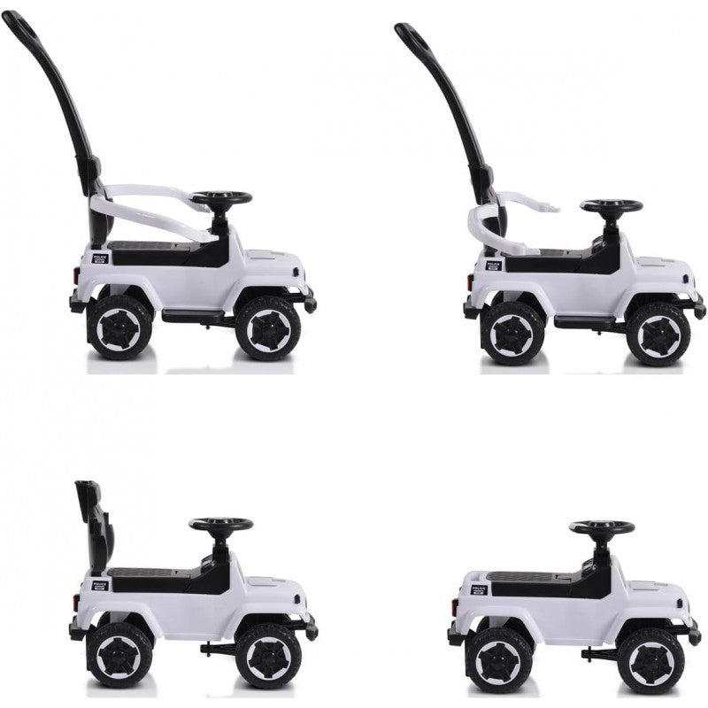4-in-1 Ride-On Car White