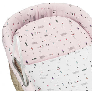 Cesta de mimbre para bebé - Rosa - 2