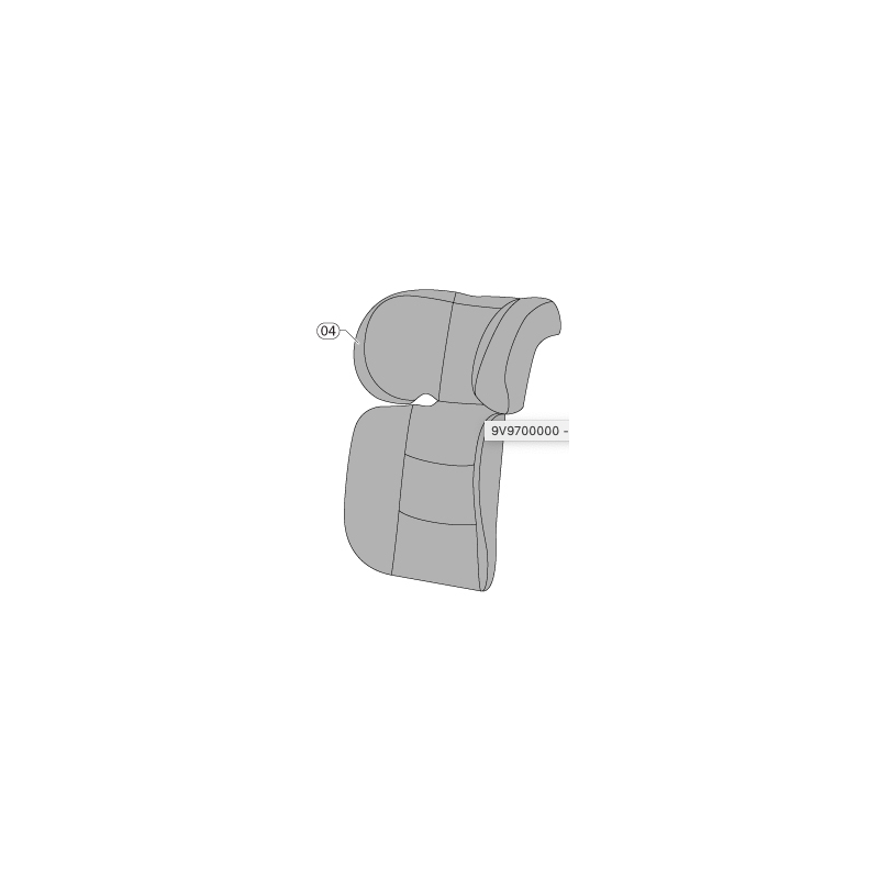 Replacement Head Pillow for Inglesina Tolomeo Grey