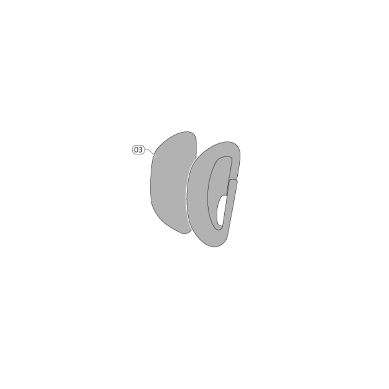 Par de revestimientos laterales para Inglesina Tolomeo Stone Grey