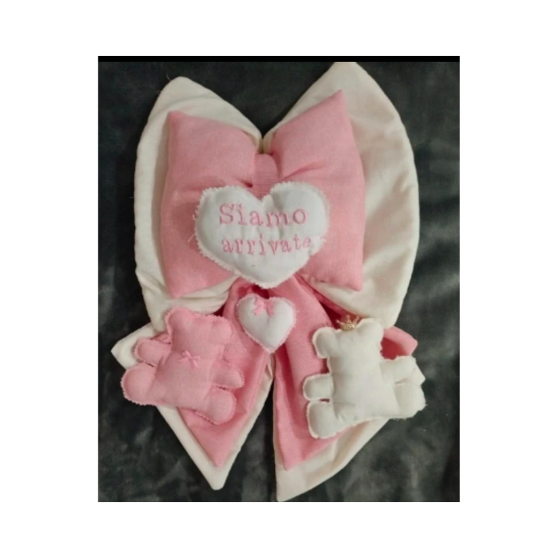 Twin Girls Birth Bow