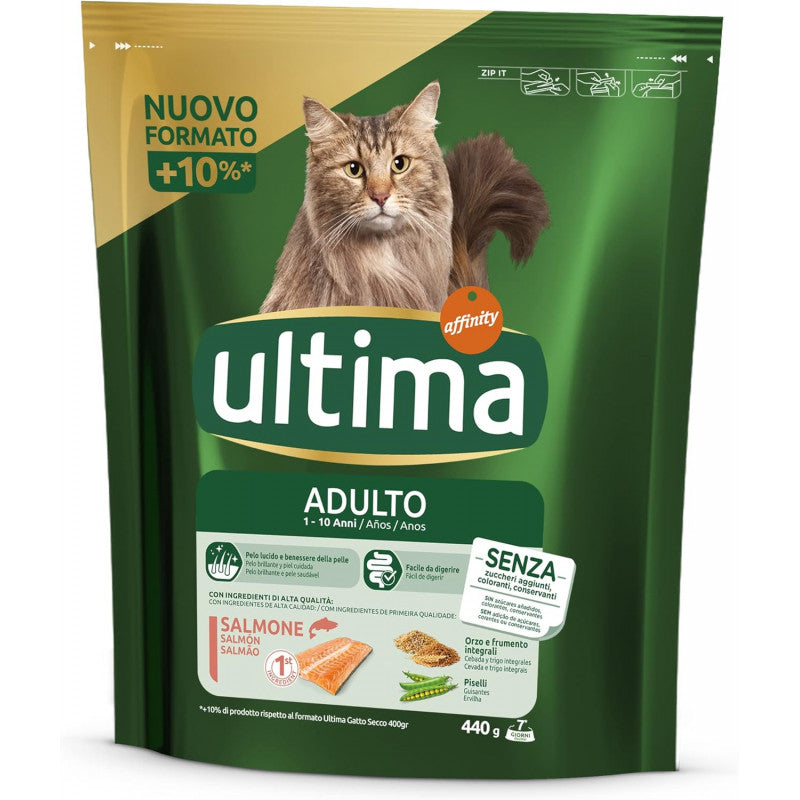 Ultima Alimento para Gatos Adultos con Salmón, 440g