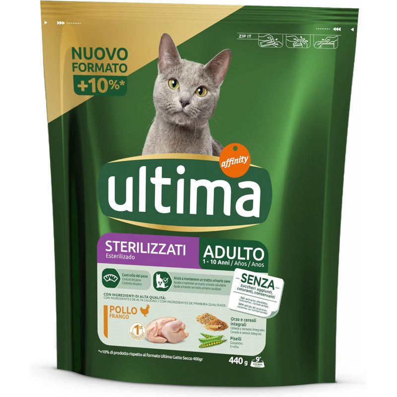 ultima Comida para Gatos Esterilizados Adultos con Pollo, 440g