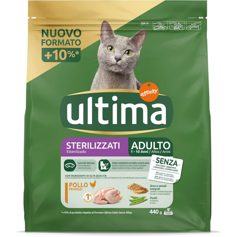 ultima Comida para Gatos Esterilizados Adultos con Pollo, 440g