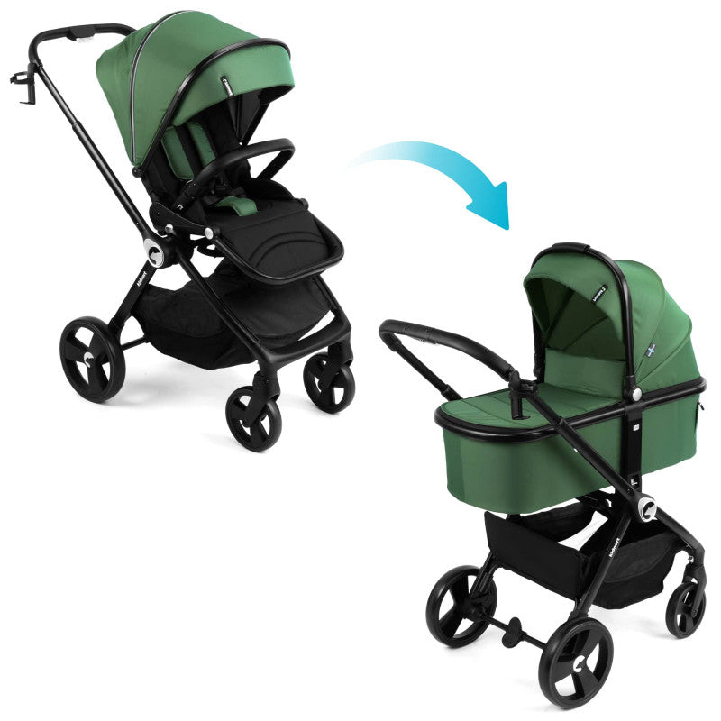 2in1 Isbjörn Pram - Green