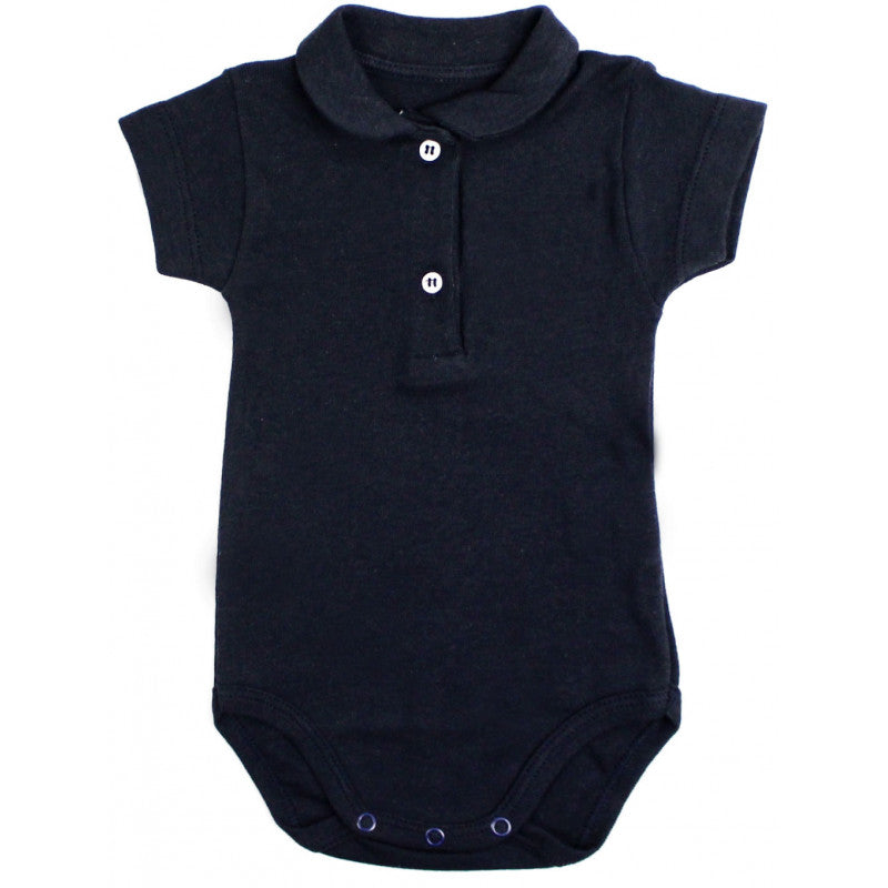 Infant Polo Bodysuit Blue - 3 Months