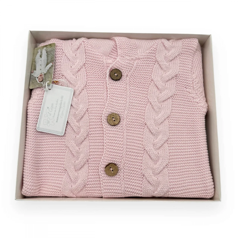 Nazzareno Gabrielli Pink Wool Sleepsuit 0/3 Months