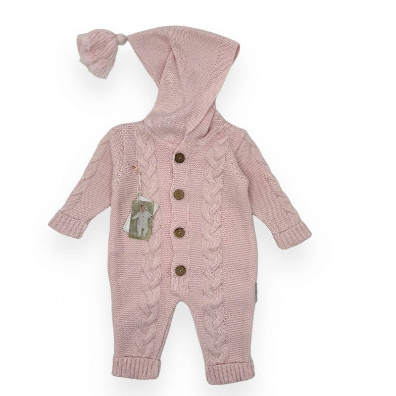 Nazzareno Gabrielli Pink Wool Sleepsuit 3/6 Months