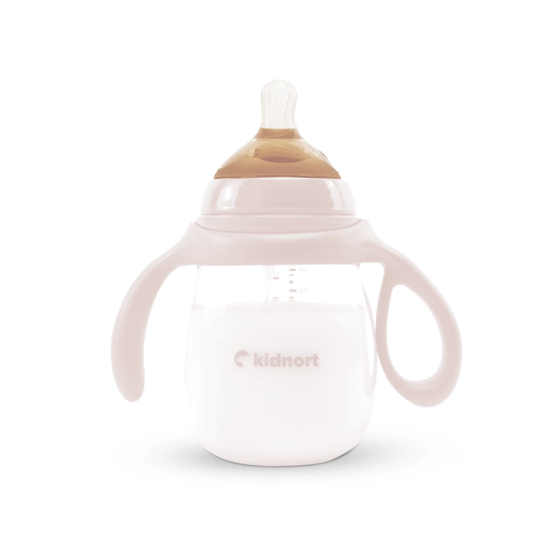 Jordbaer Anti-Colic Variable Flow Baby Bottle 300 ML Pink