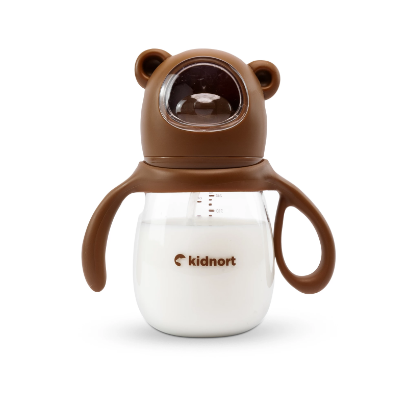 Jordbaer Anti-Colic Variable Flow Baby Bottle 300 ML Brown