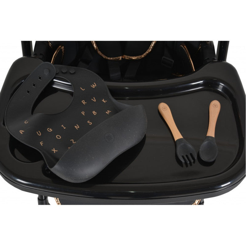 Lindo High Chair with Included Accessories Black