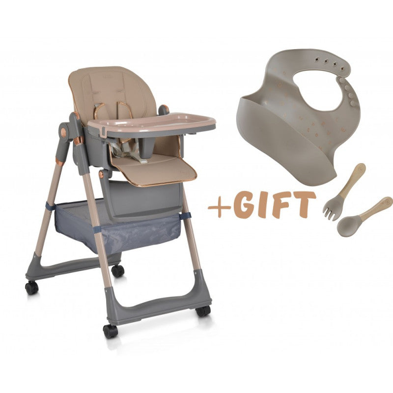 Lindo High Chair with Included Accessories Beige
