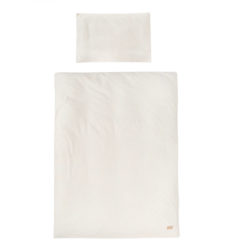 Set para cuna de algodón orgánico blanco