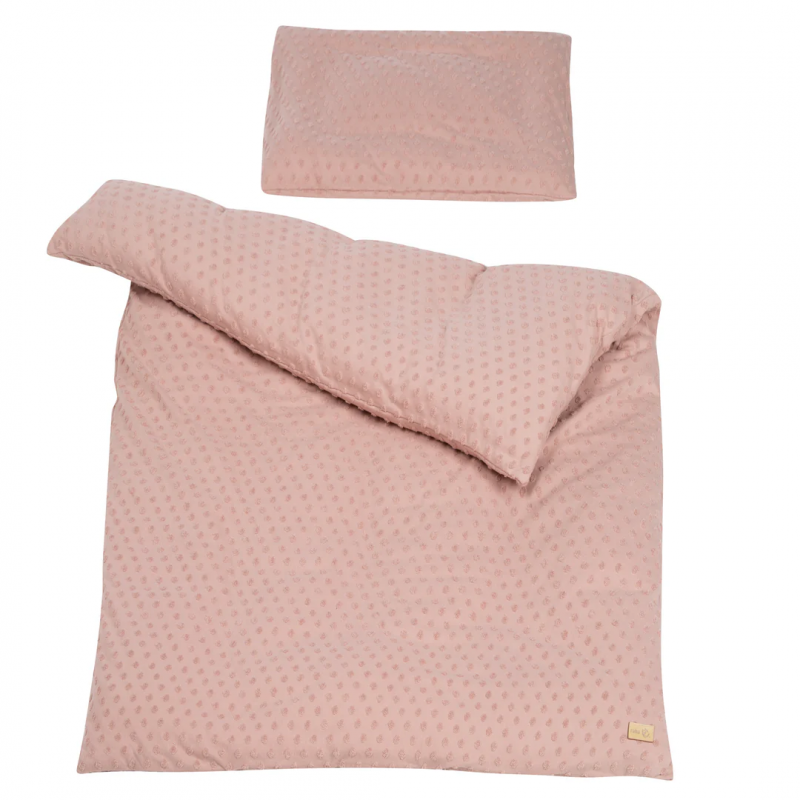 Set para Cuna de Algodón Orgánico Rosa