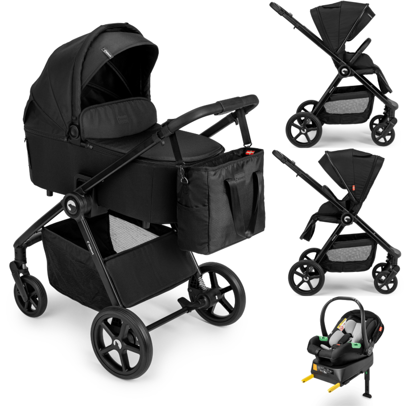 3in1 Trio Stroller - Alskar Unique Black