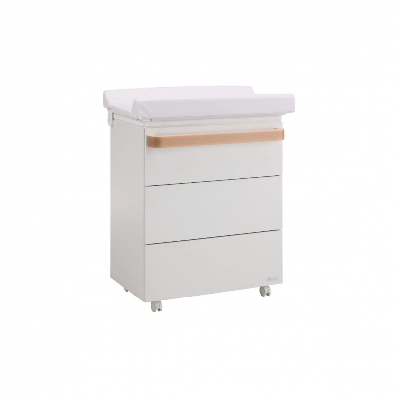 Cómodas Cambiador Azzurra Design Glam - Bianco Naturale