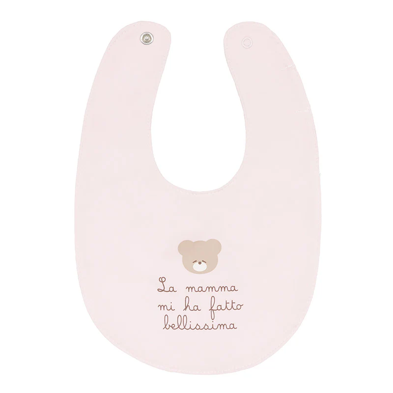 Nanan pink bib "Mommy made me beautiful""