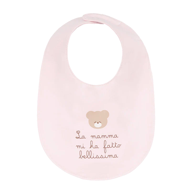 Nanan pink bib "Mommy made me beautiful""