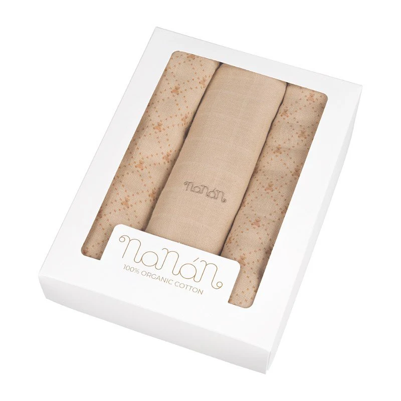 Set 3 muselinas Nanan 80x80 cm