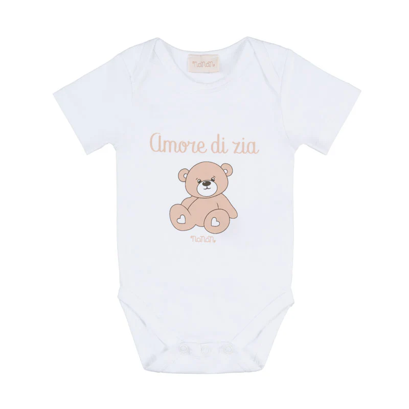 Nanan white bodysuit with "Auntie's Love" writing 1 Month