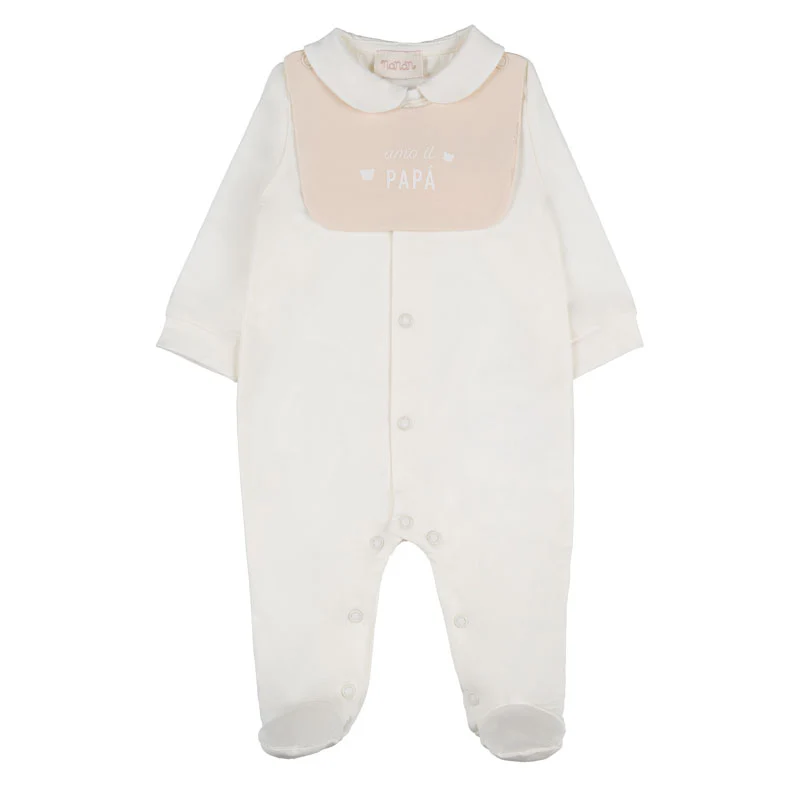 Pelele Nanan Con babero "Amo a mamá/papá" 1 Mes