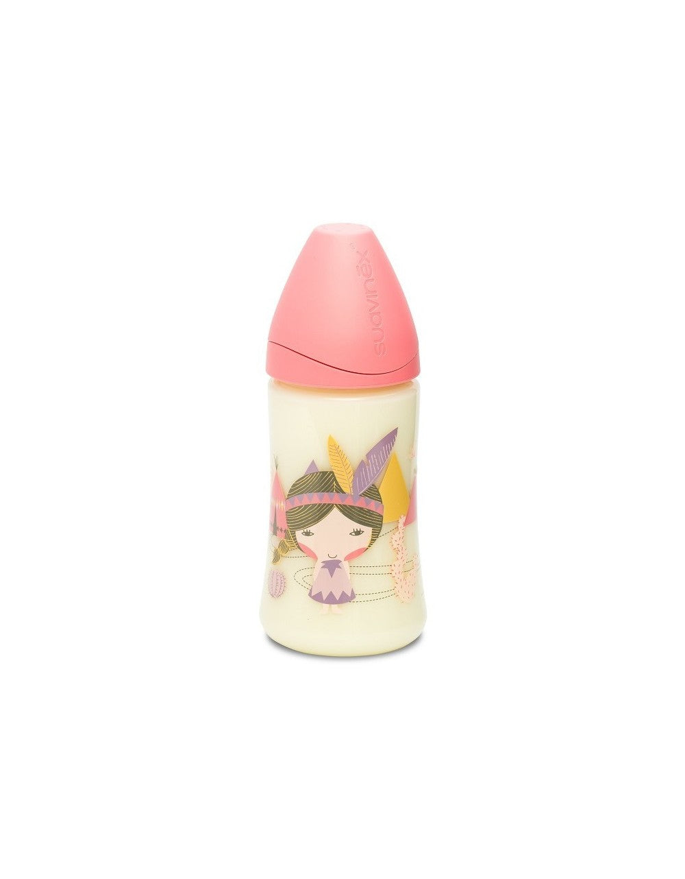 Biberón Suavinex Indio Rosa 270 ml