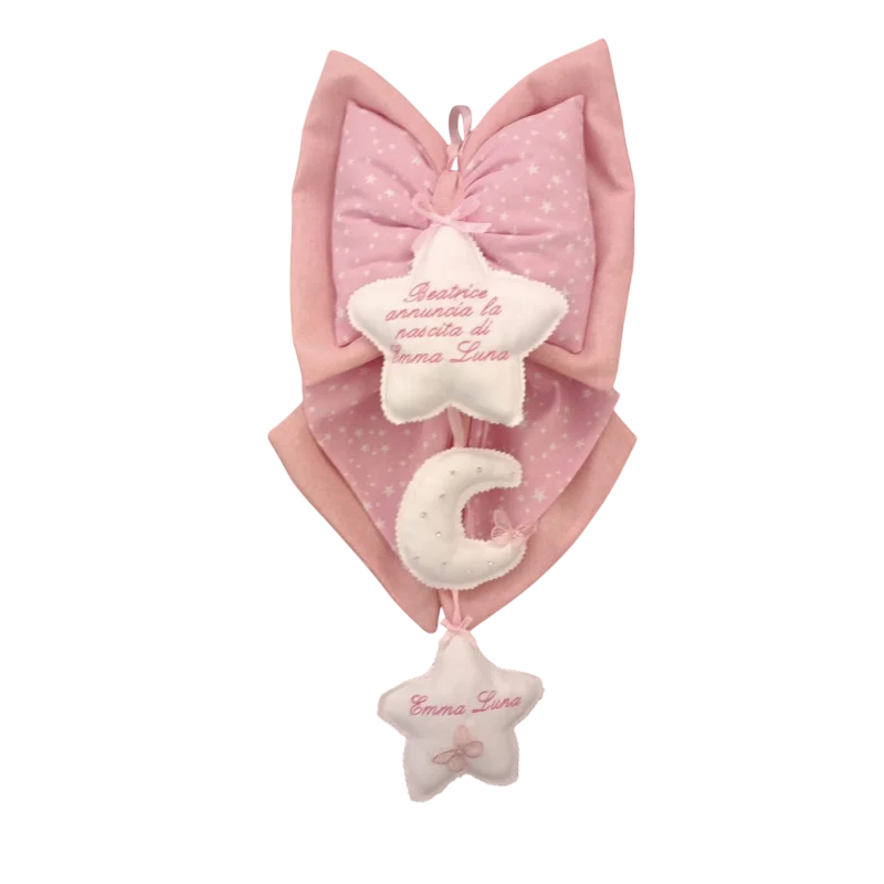 Lazo de Nacimiento Personalizado Rosa